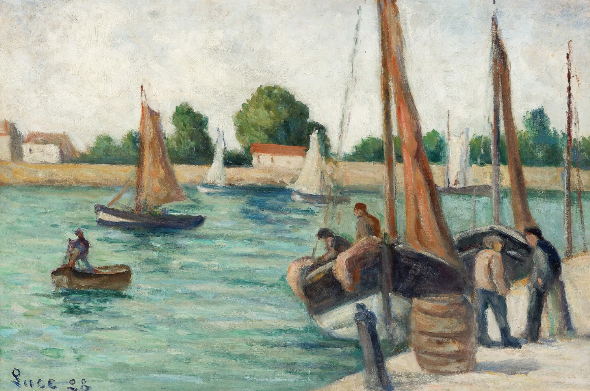  — Pêcheurs sur le quai à Honfleur
