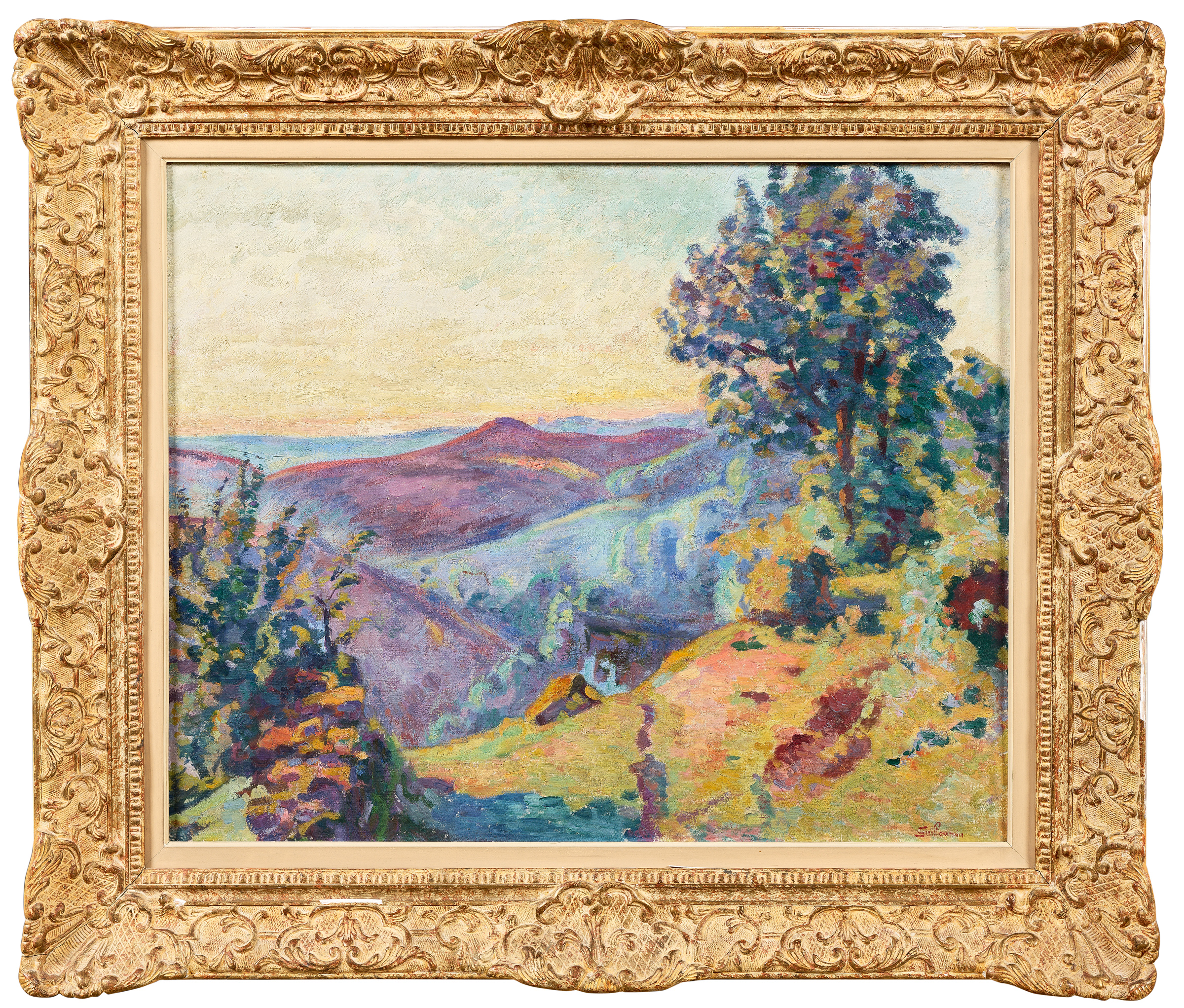 Armand GUILLAUMIN (1841-1927) —  Coucher de soleil sur le Puy Barriou