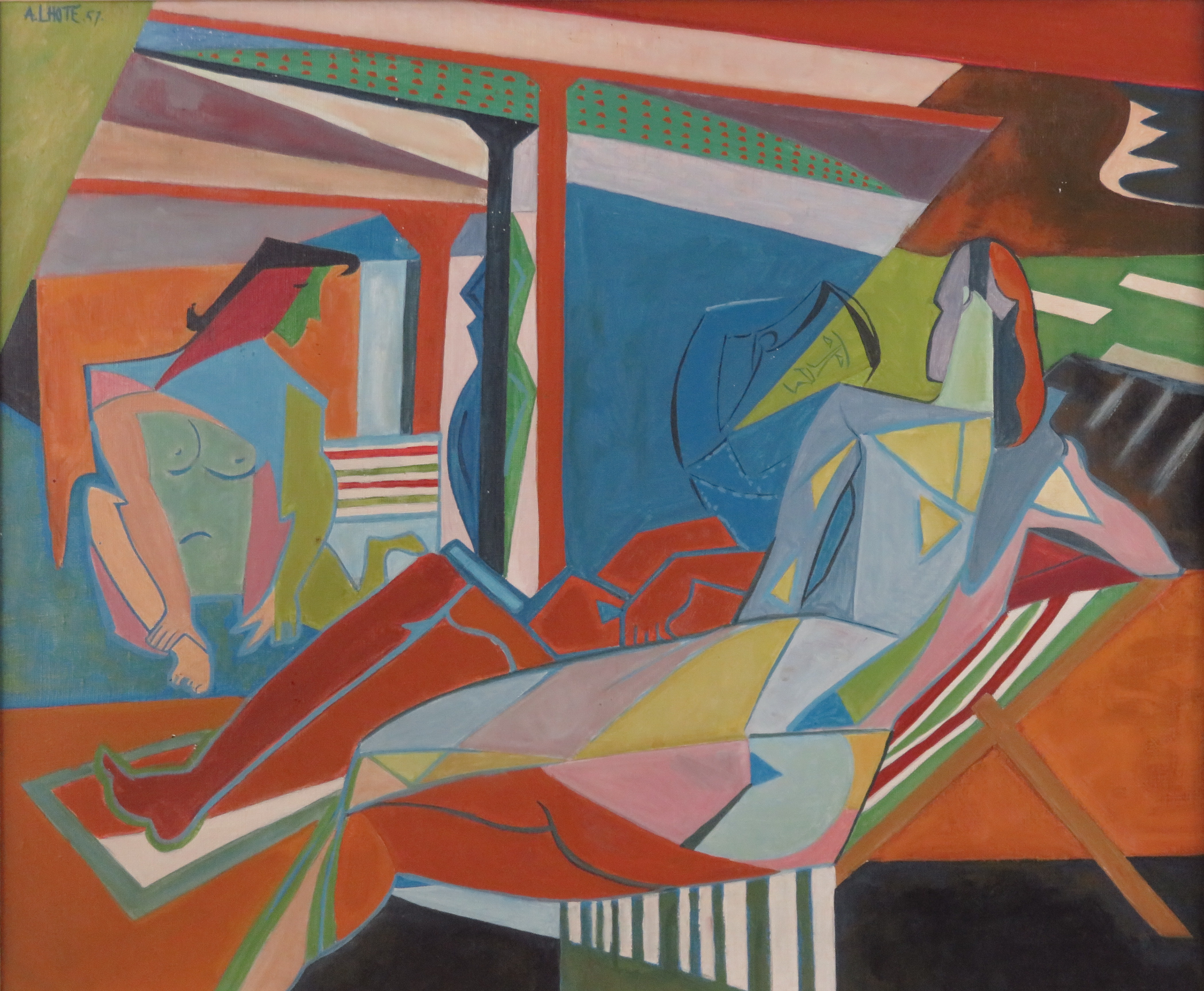 André LHOTE (1885-1962) — Femmes nues dans un intérieur, (19)57