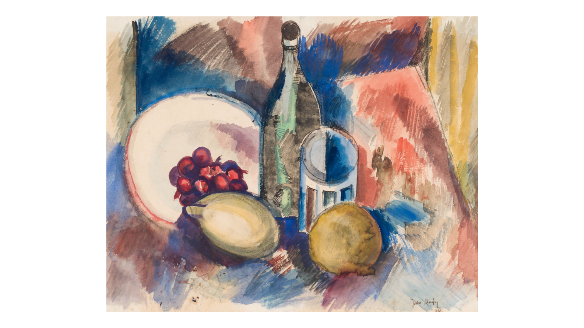 Jean DUFY (1888-1964) — Nature morte à la bouteille, 1920