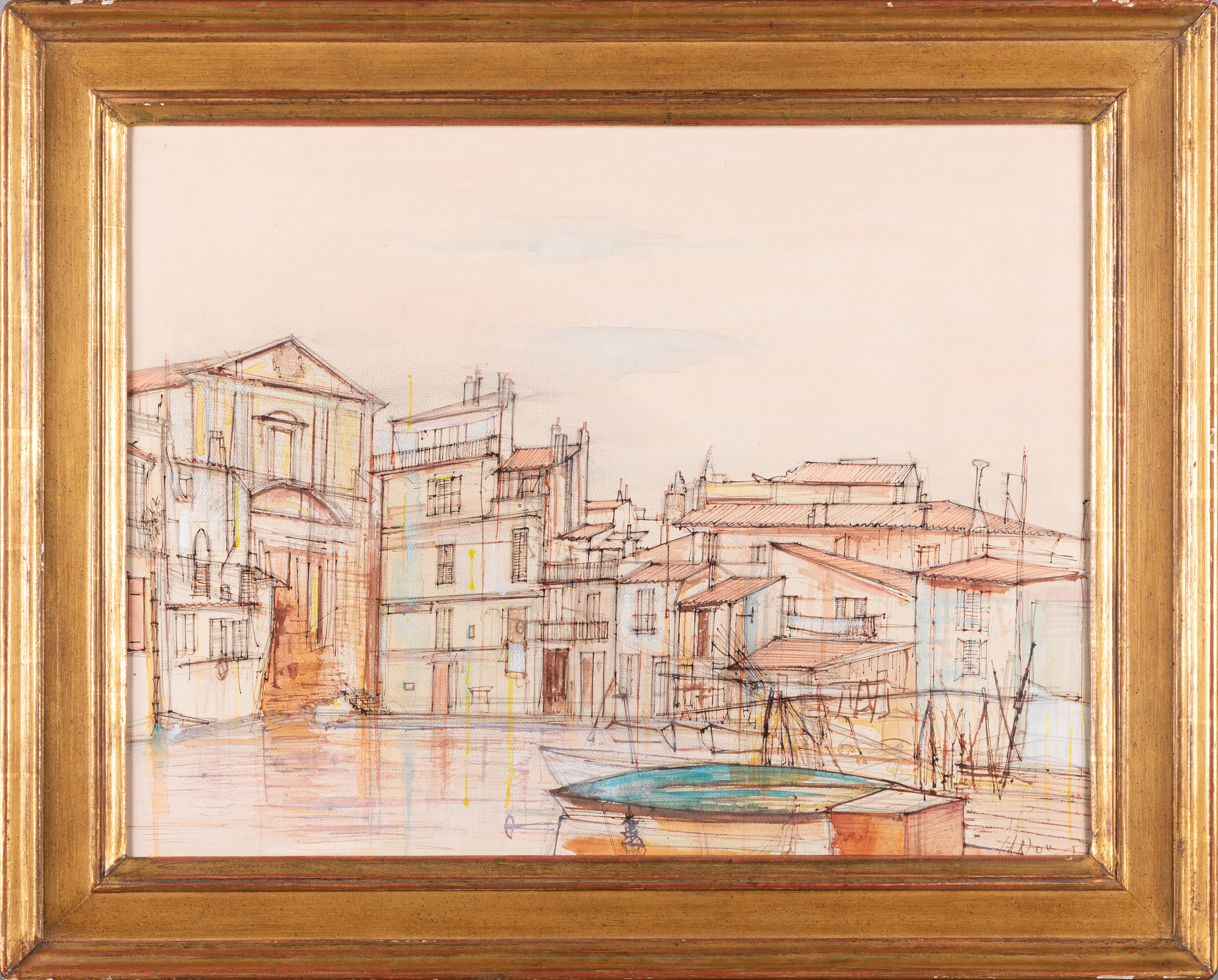 Jean CARZOU (1907-2000) — La Venise provençale (Martigues), 1958