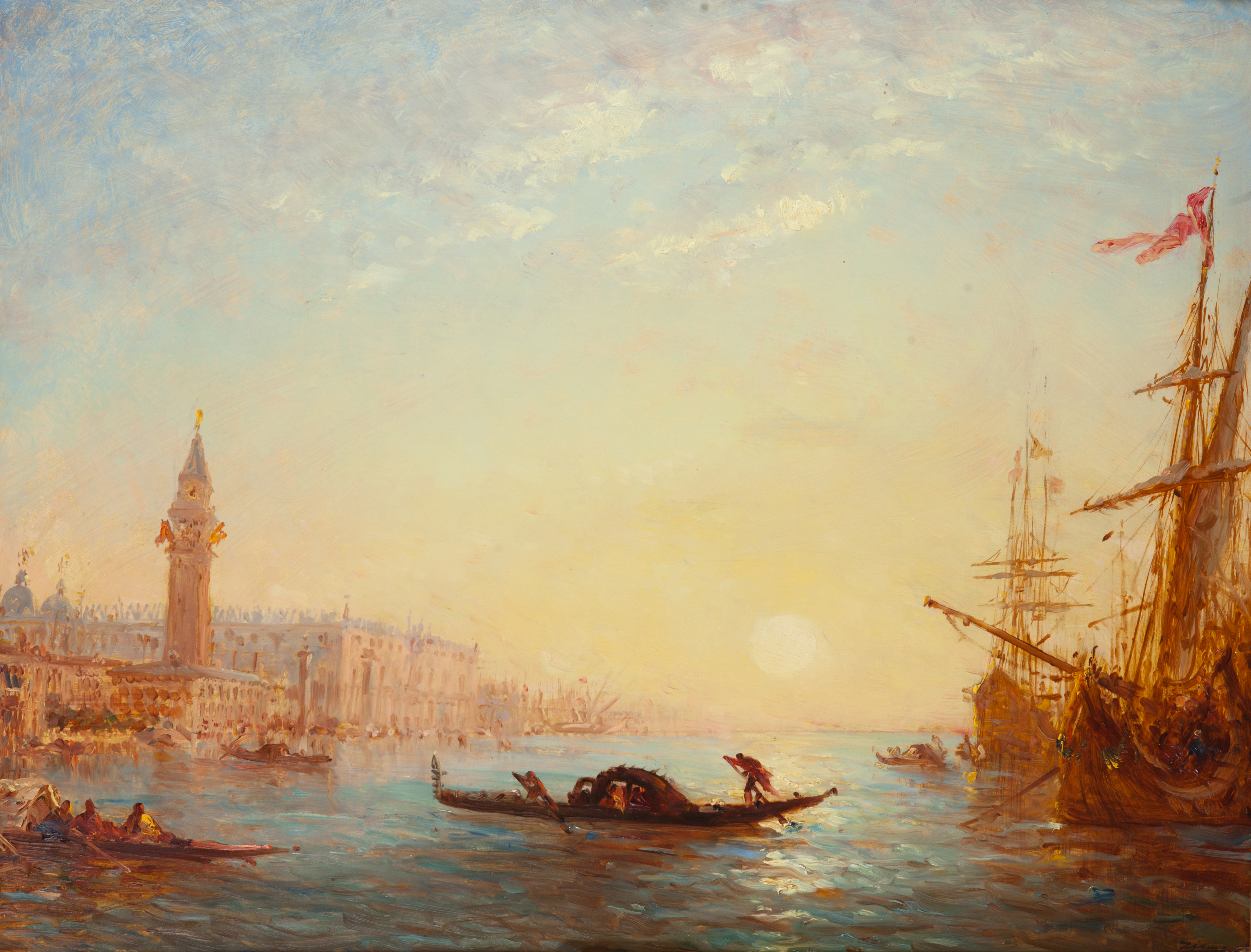 Félix ZIEM (1821-1911) — Lever du soleil sur le Grand Canal, Venise