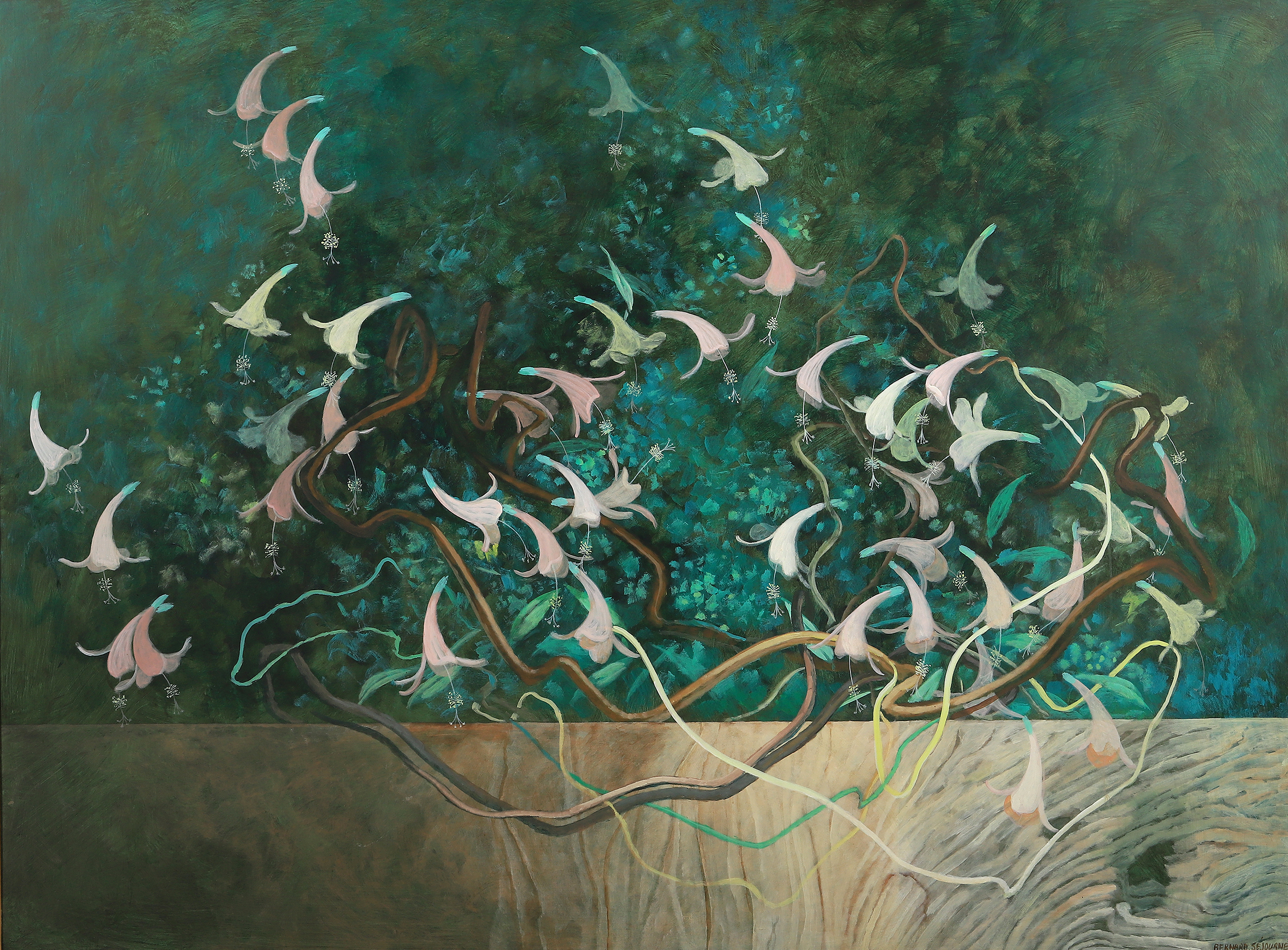 Bernard SEJOURNE (1945-1994) — Lianes et fleurs