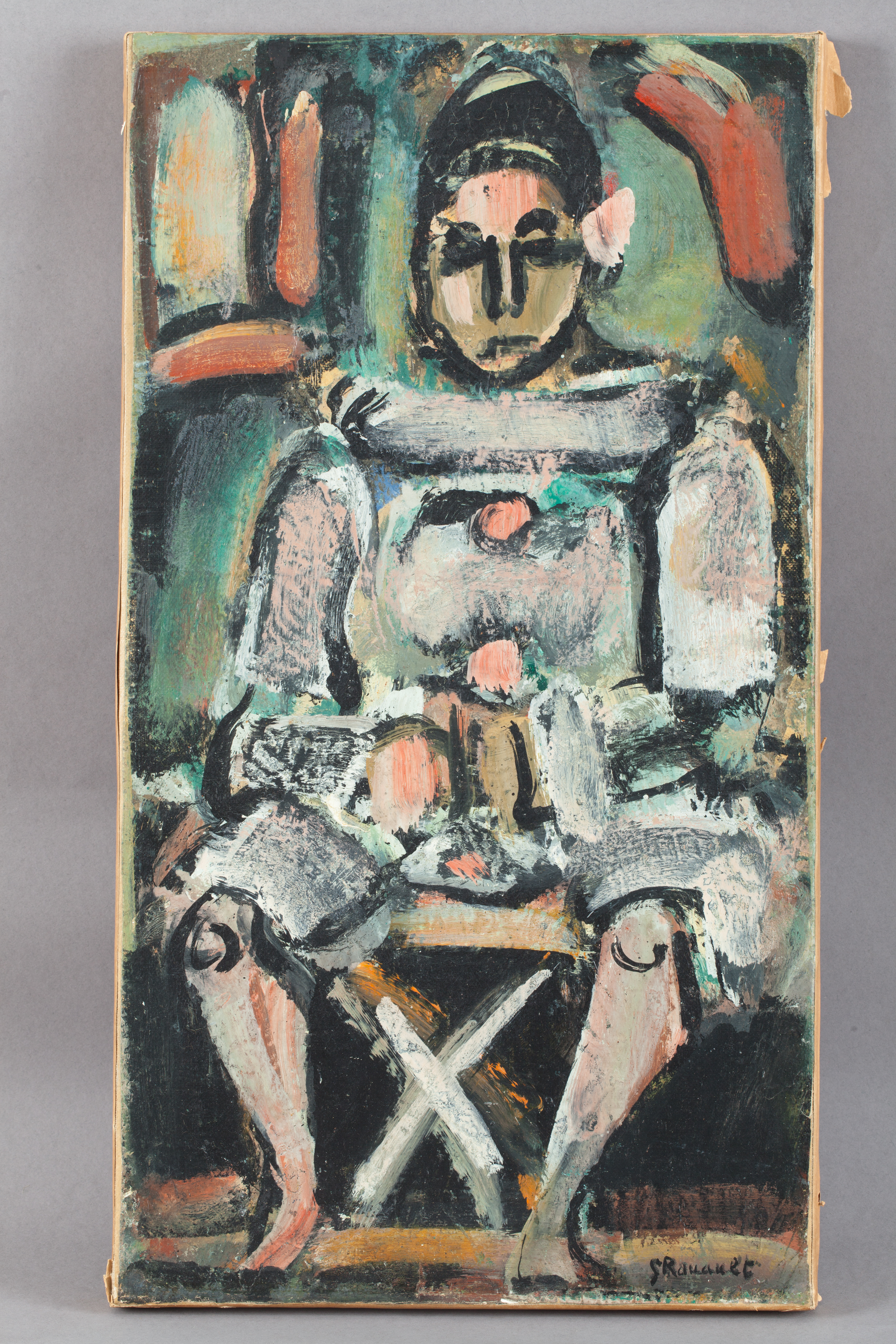 Georges ROUAULT (1871-1958) — Pierrot assis