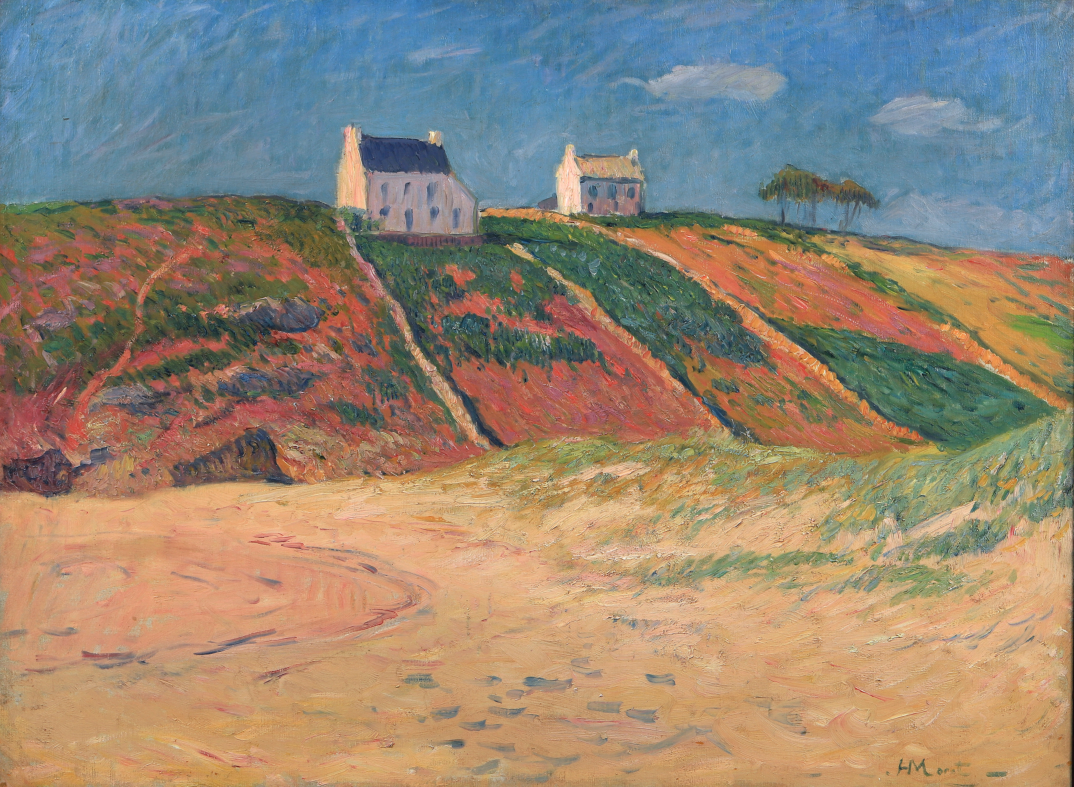 Henry MORET (1856-1913) — Falaise et plage au Pould, vers 1895/1897