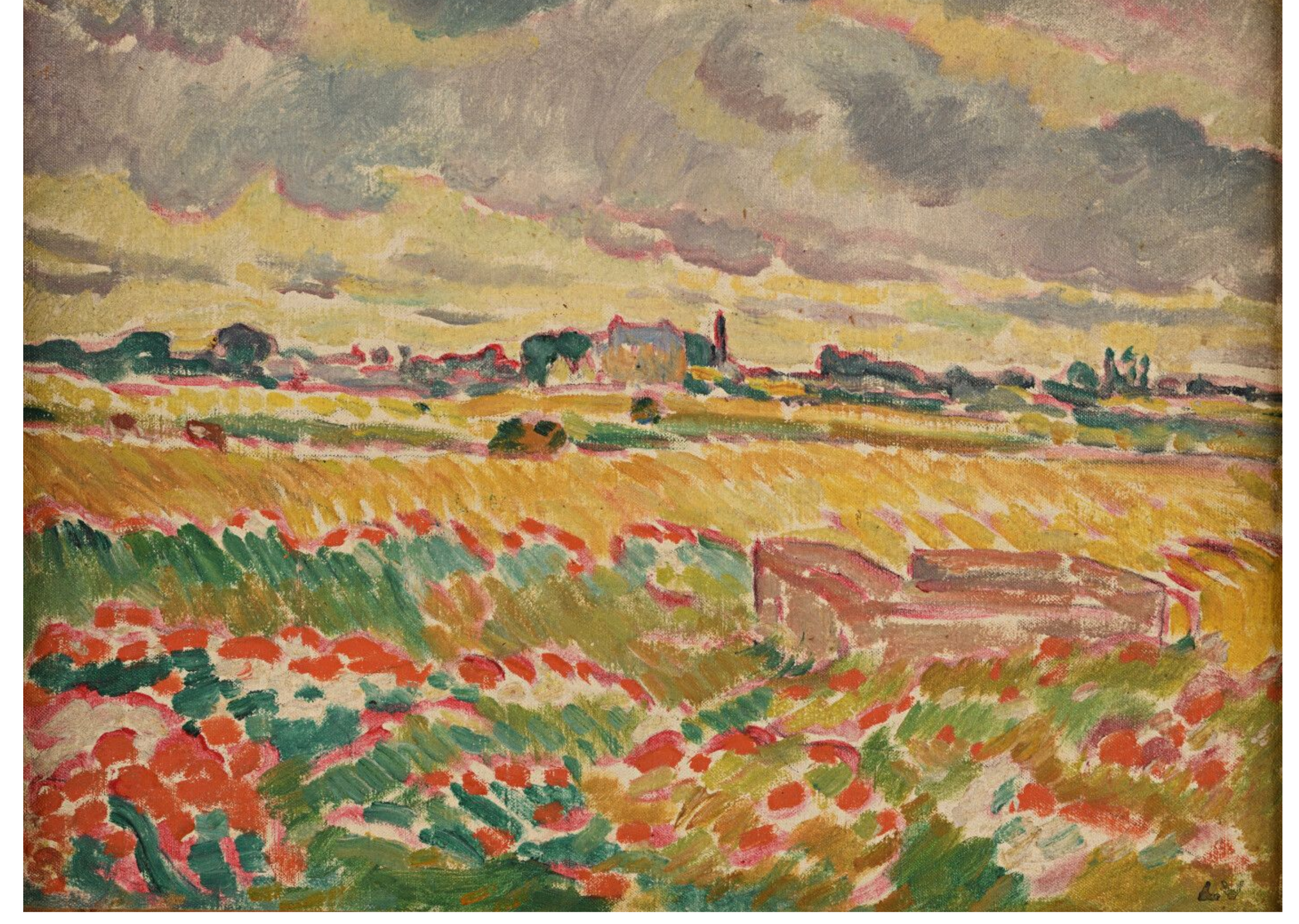 Louis VALTAT (1869-1952) — Champs de blé en Normandie, 1923