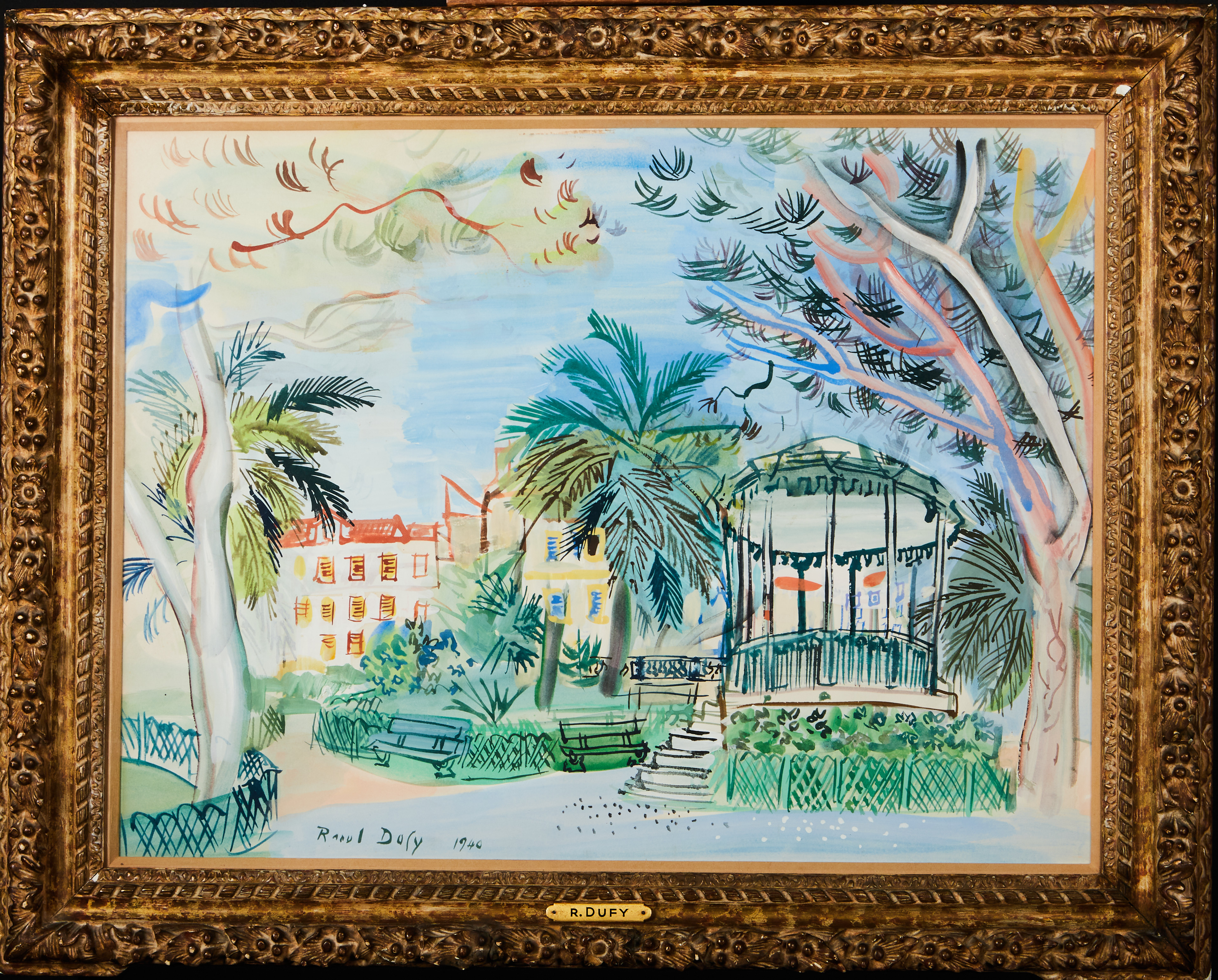 Raoul DUFY (1877-1953) — Kiosque à Cannes