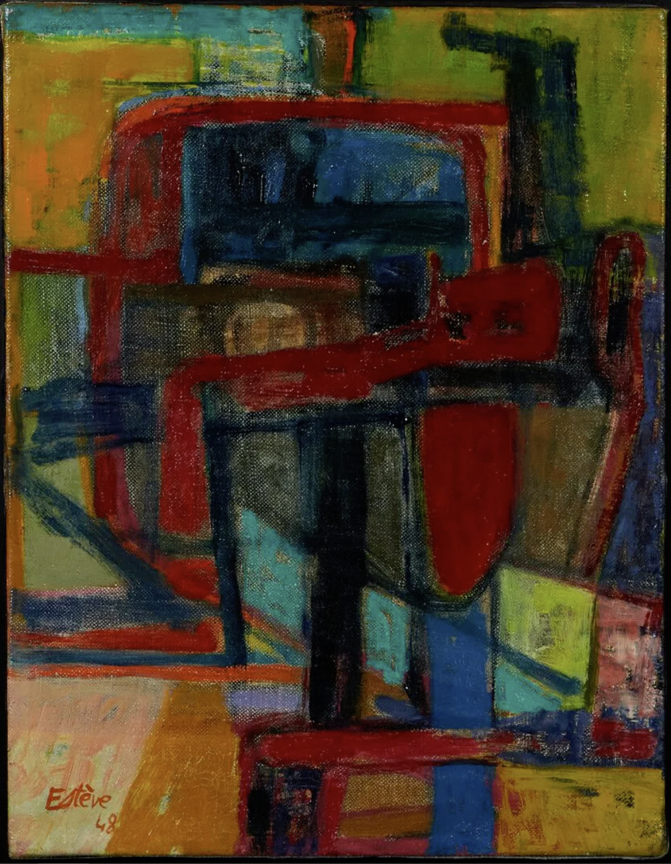 Maurice ESTEVE (1904-2001) — « Poste d'aiguillage »