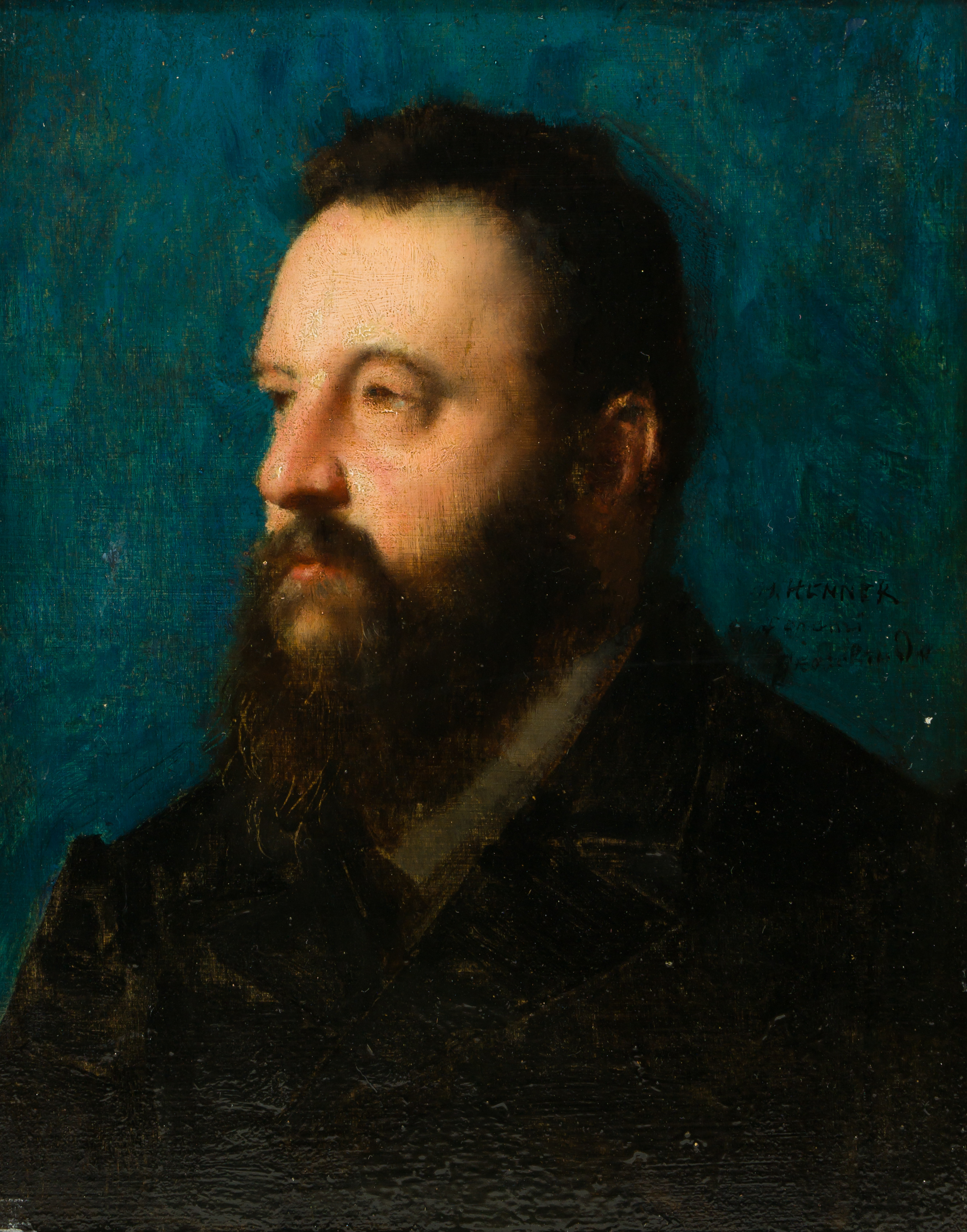 Jean Jacques HENNER (1829-1905) — Portrait présumé du compositeur Samuel David