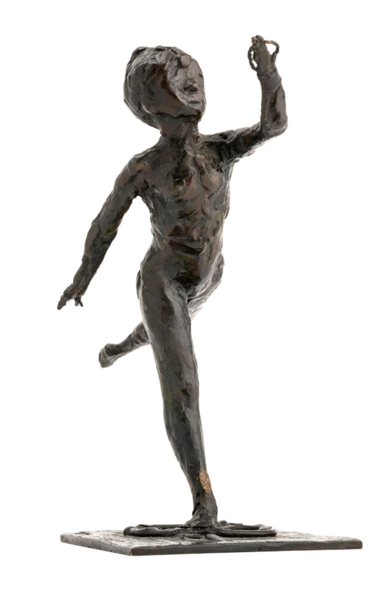 Edgar DEGAS (1834-1917) — Danseuse, arabesque ouverte sur la jambe droite, bras gauche en avant, première étude.