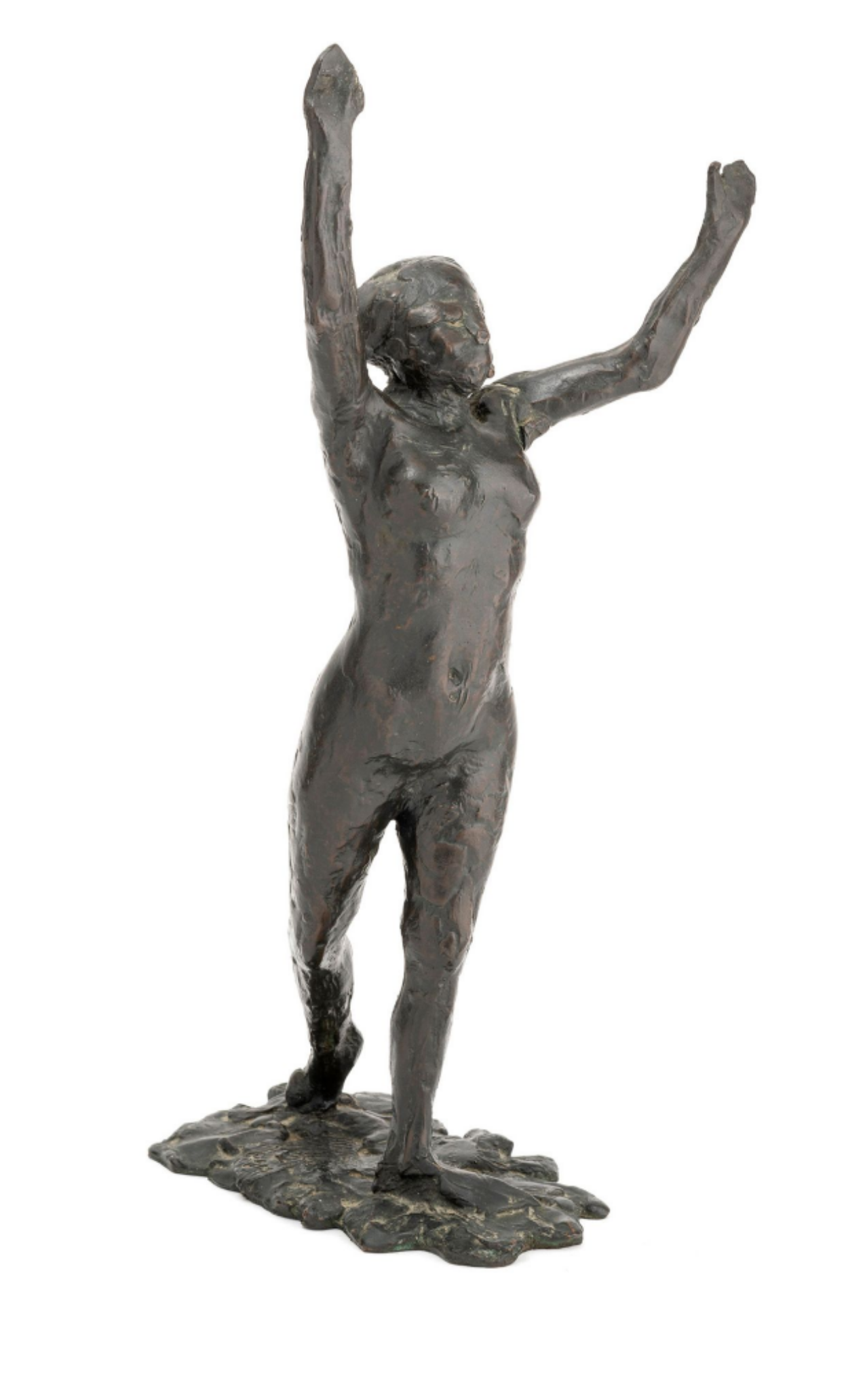 Edgar DEGAS (1834-1917) — Danseuse s'avançant les bras levés, première étude.