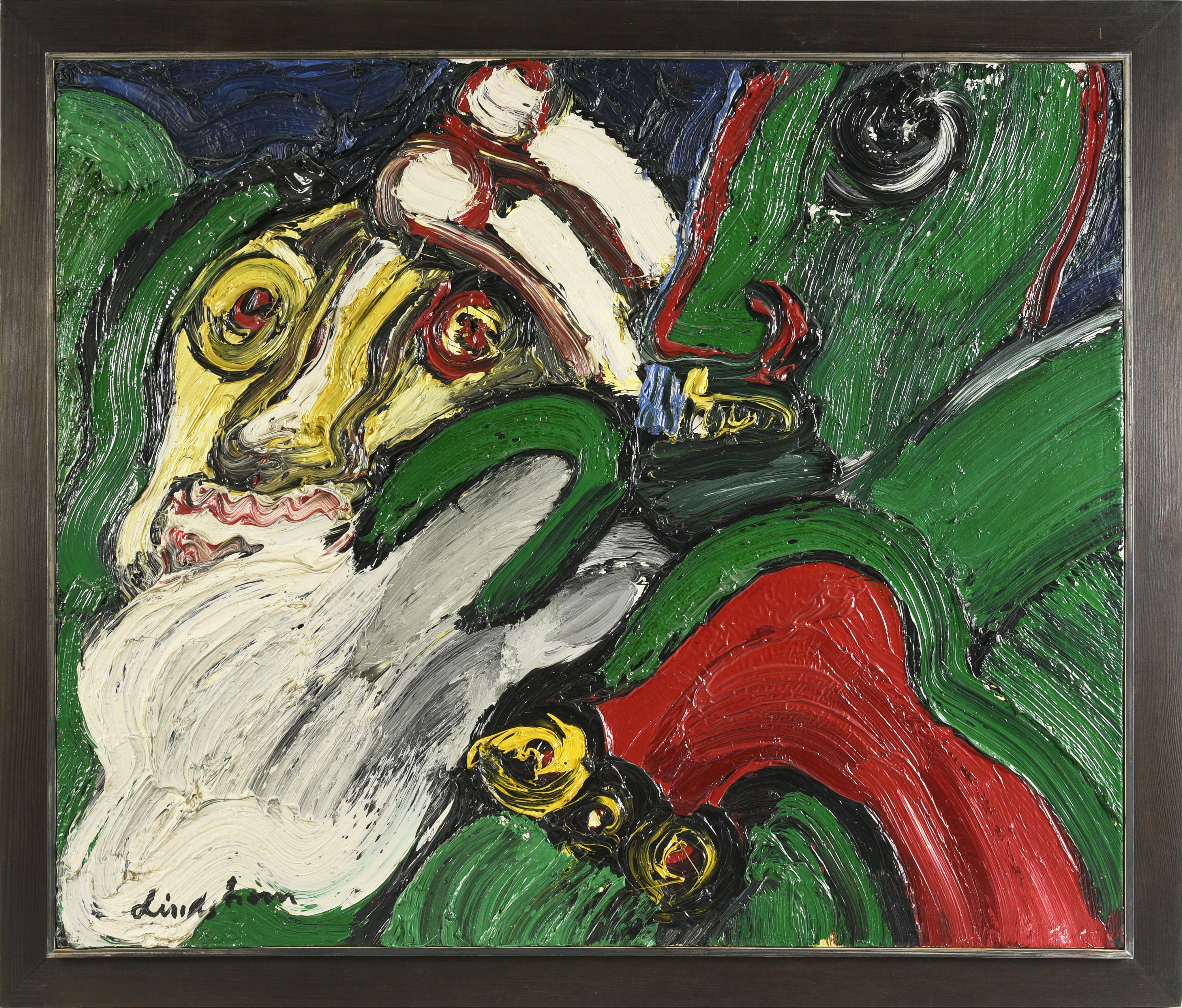 Bengt LINDSTRÖM (1925-2008) — Visage au chapeau.