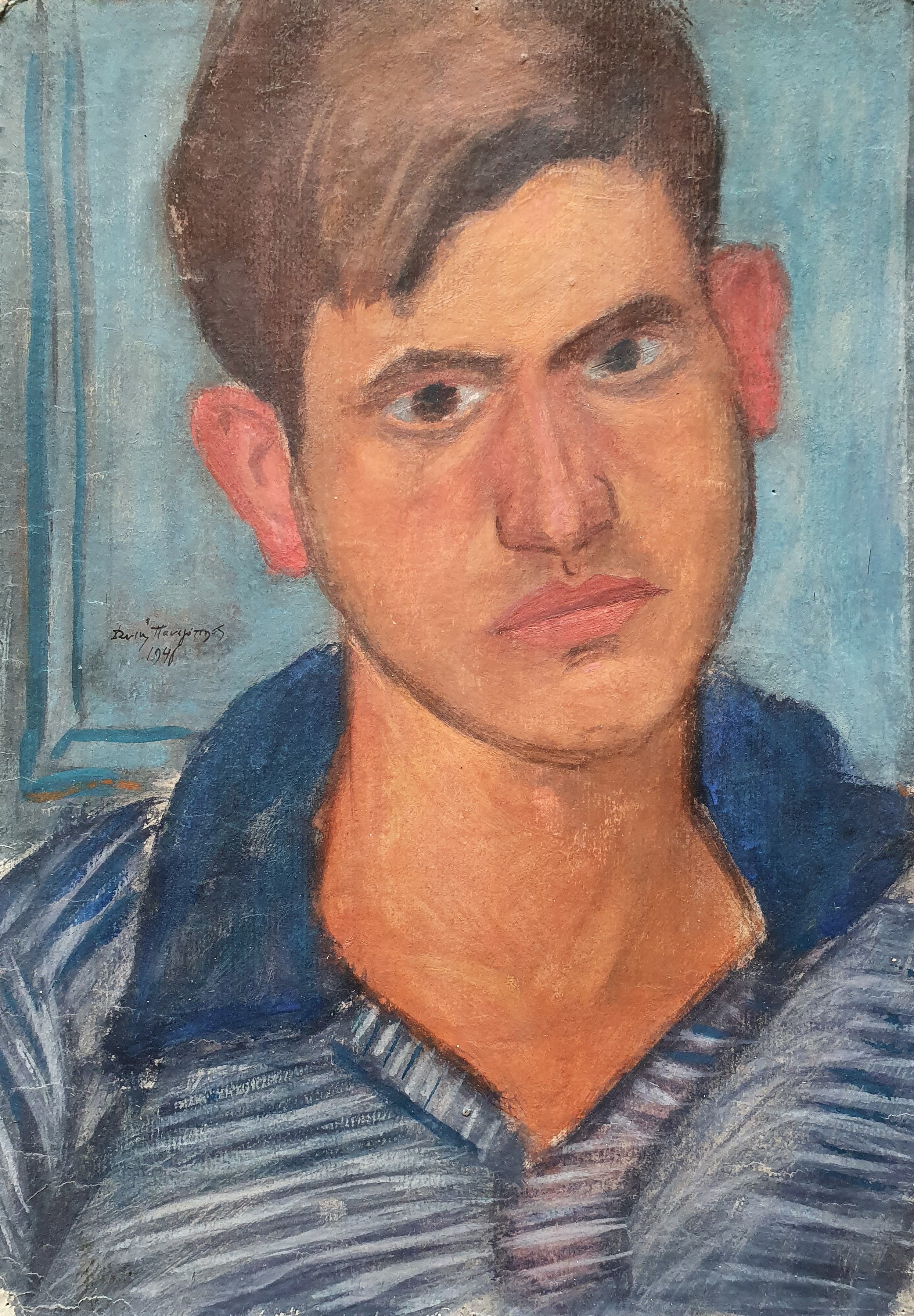 Daniel PANAGOPOULOS dit DANIL (1924-2008) — Lot de six portraits d'hommes dont deux militaires