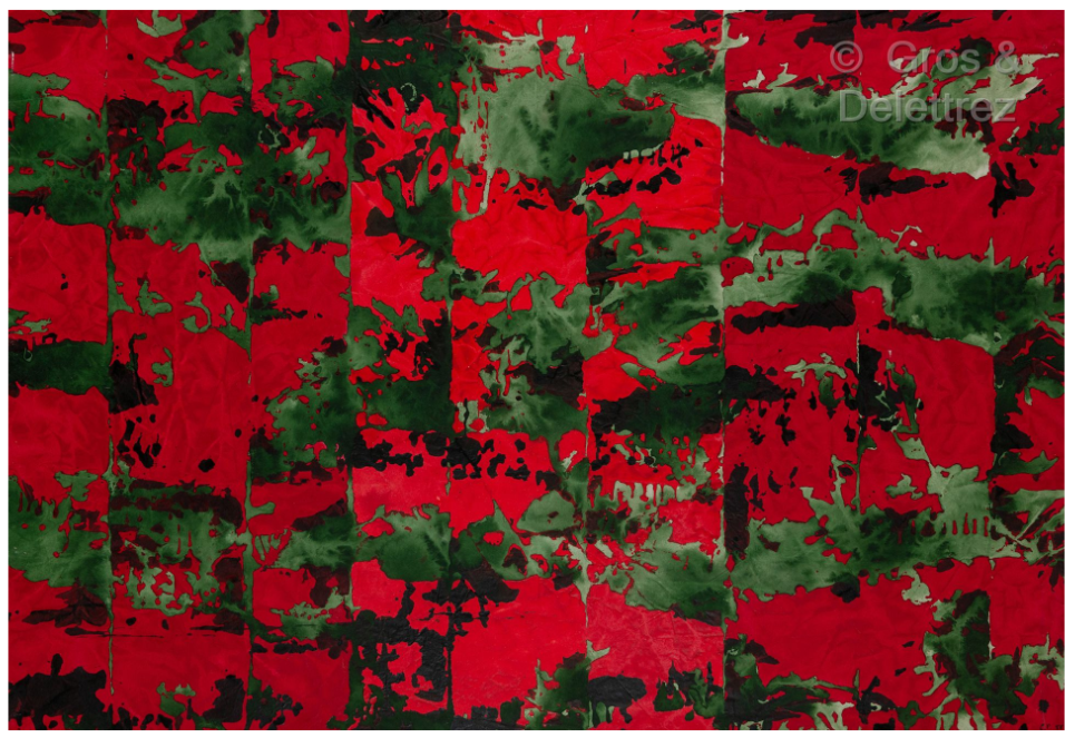 Claire PICHAUD (1935-2017) — Sans titre, 1988 Rouge vert