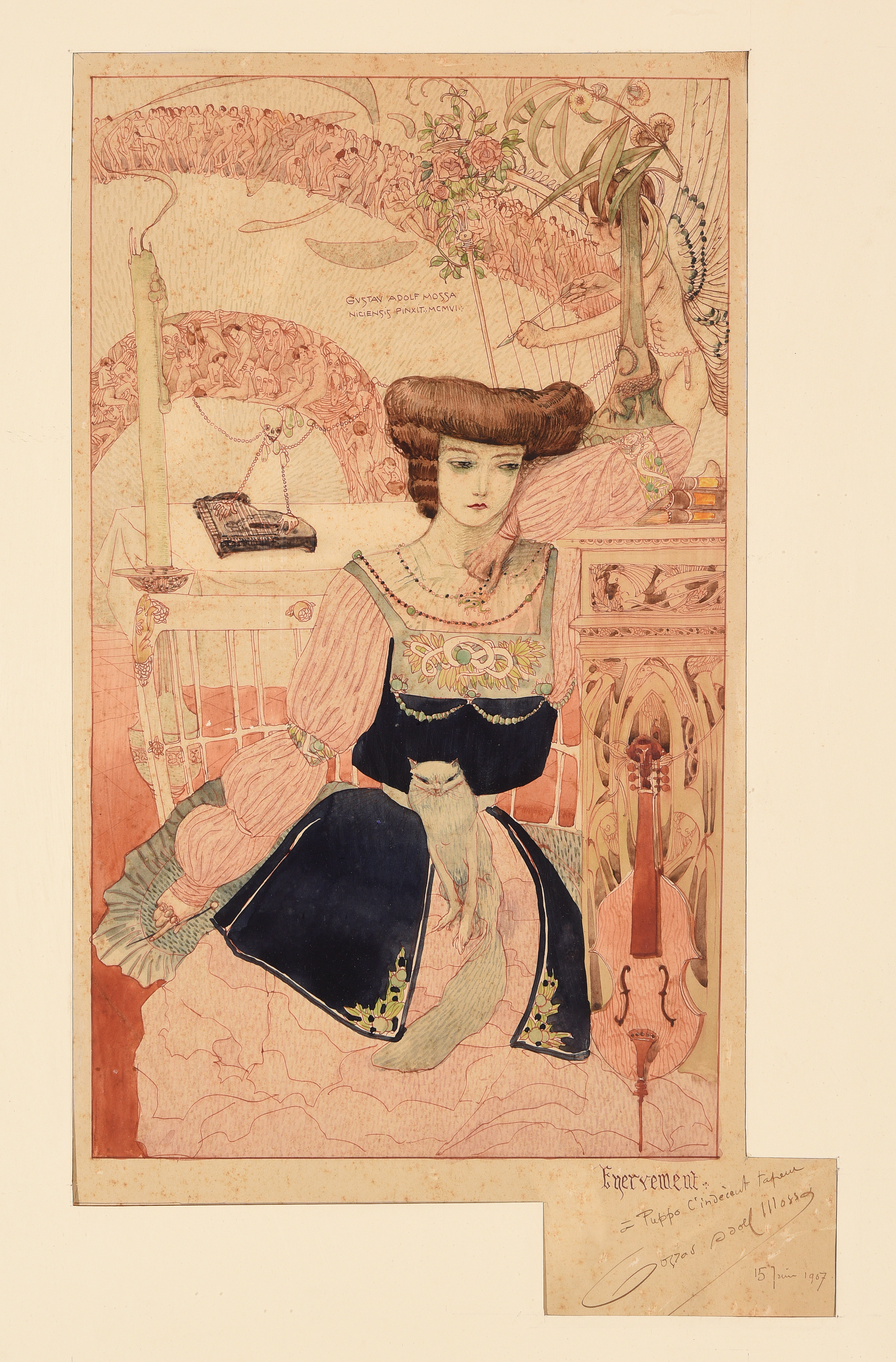 Gustave Adolphe MOSSA (1883-1971) — \"Énervement\", 1907