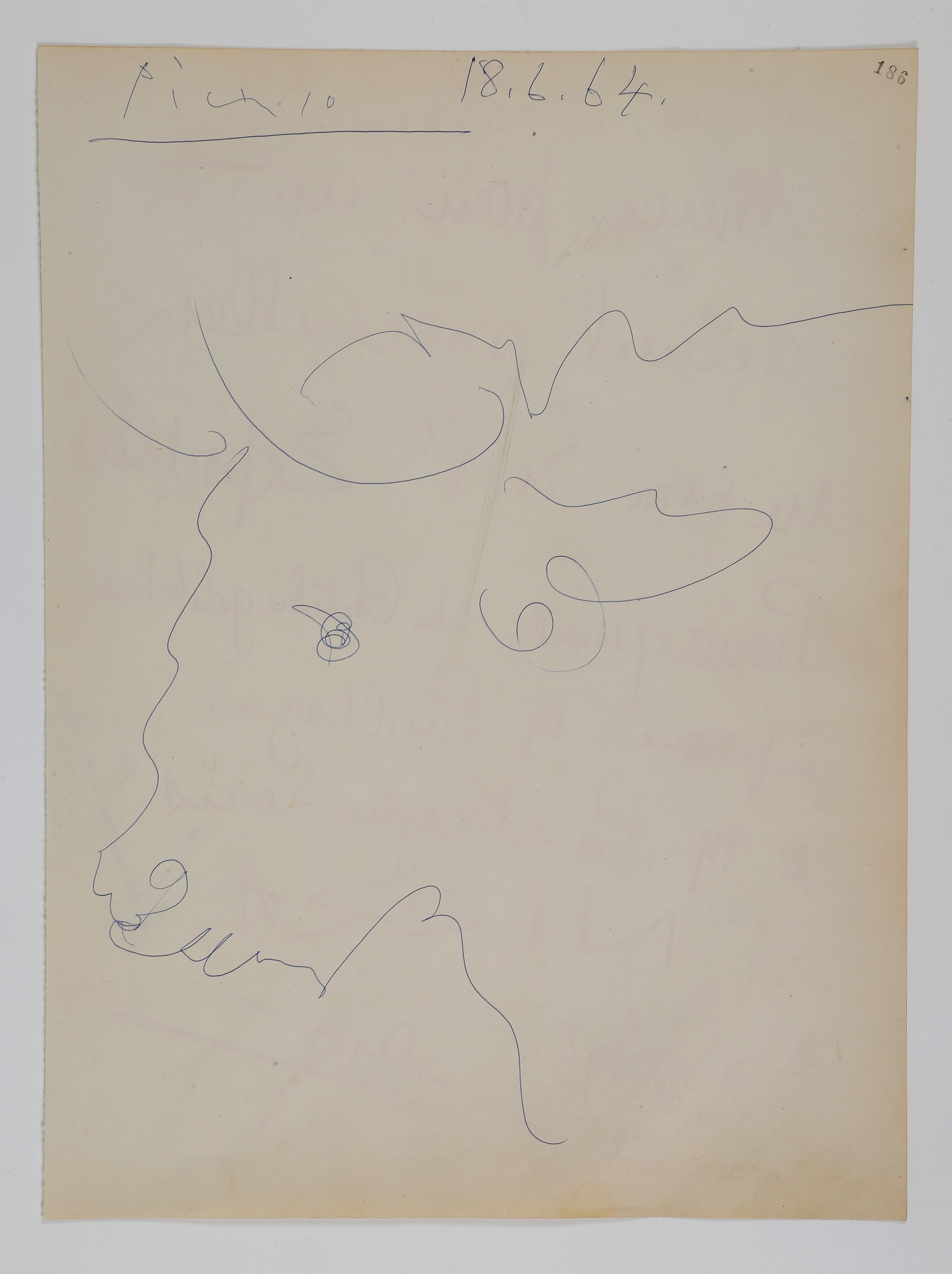 Pablo PICASSO (1881-1973) — \"Tête de Taureau\"