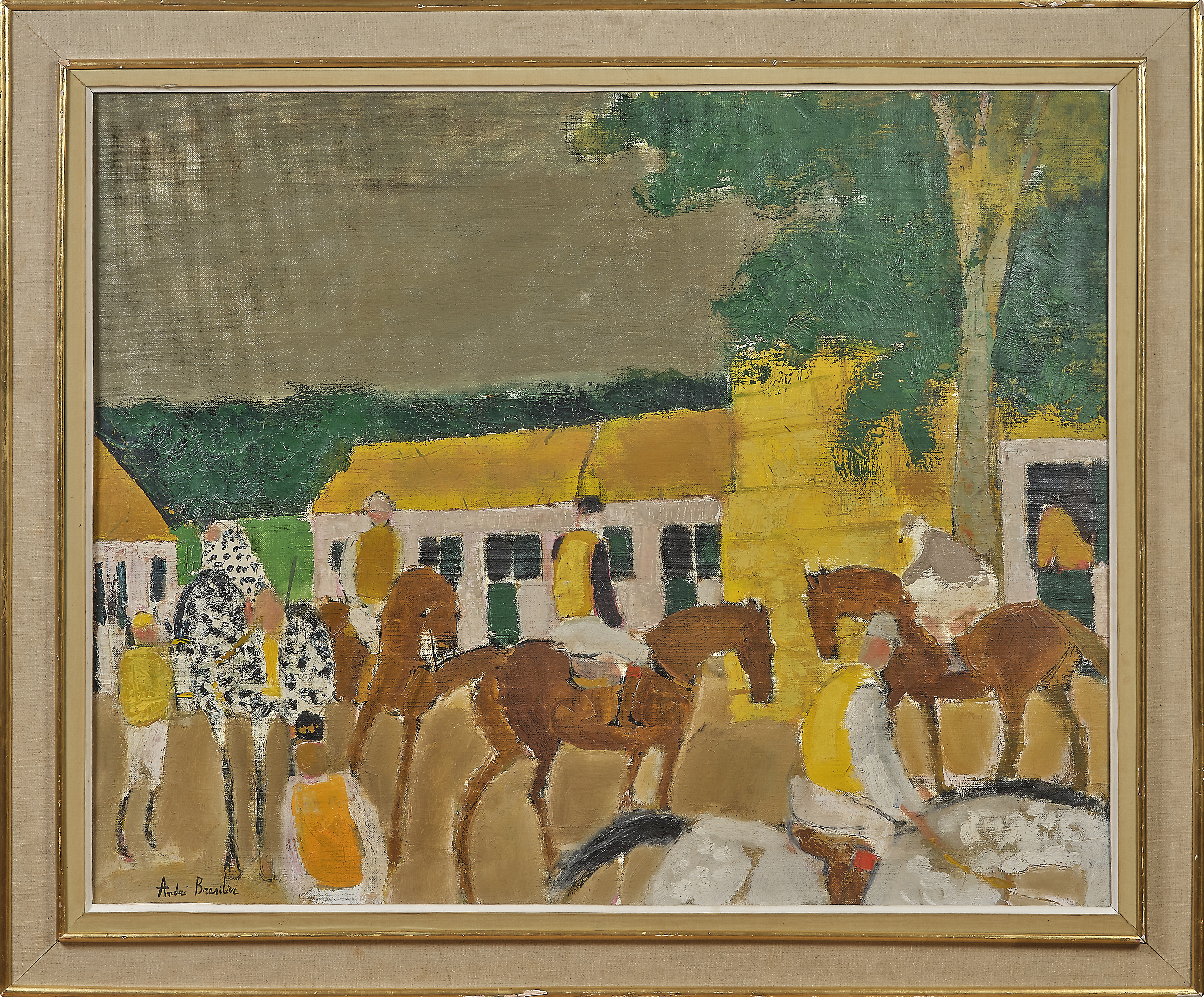 André BRASILIER (1929) — Le Polo de Bagatelle, 1962