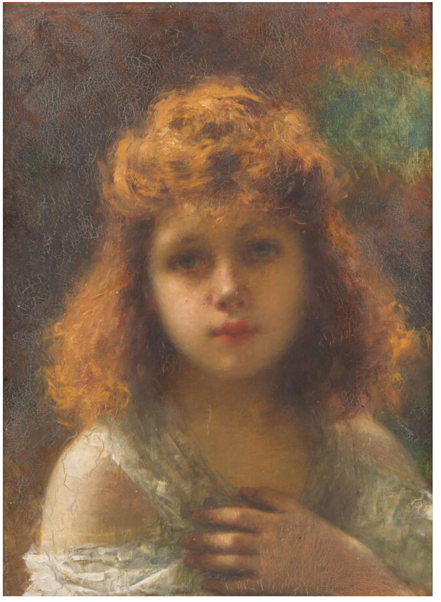 Alexei Alexeievich HARLAMOFF (1840-1925) — Portrait de petite fille blonde