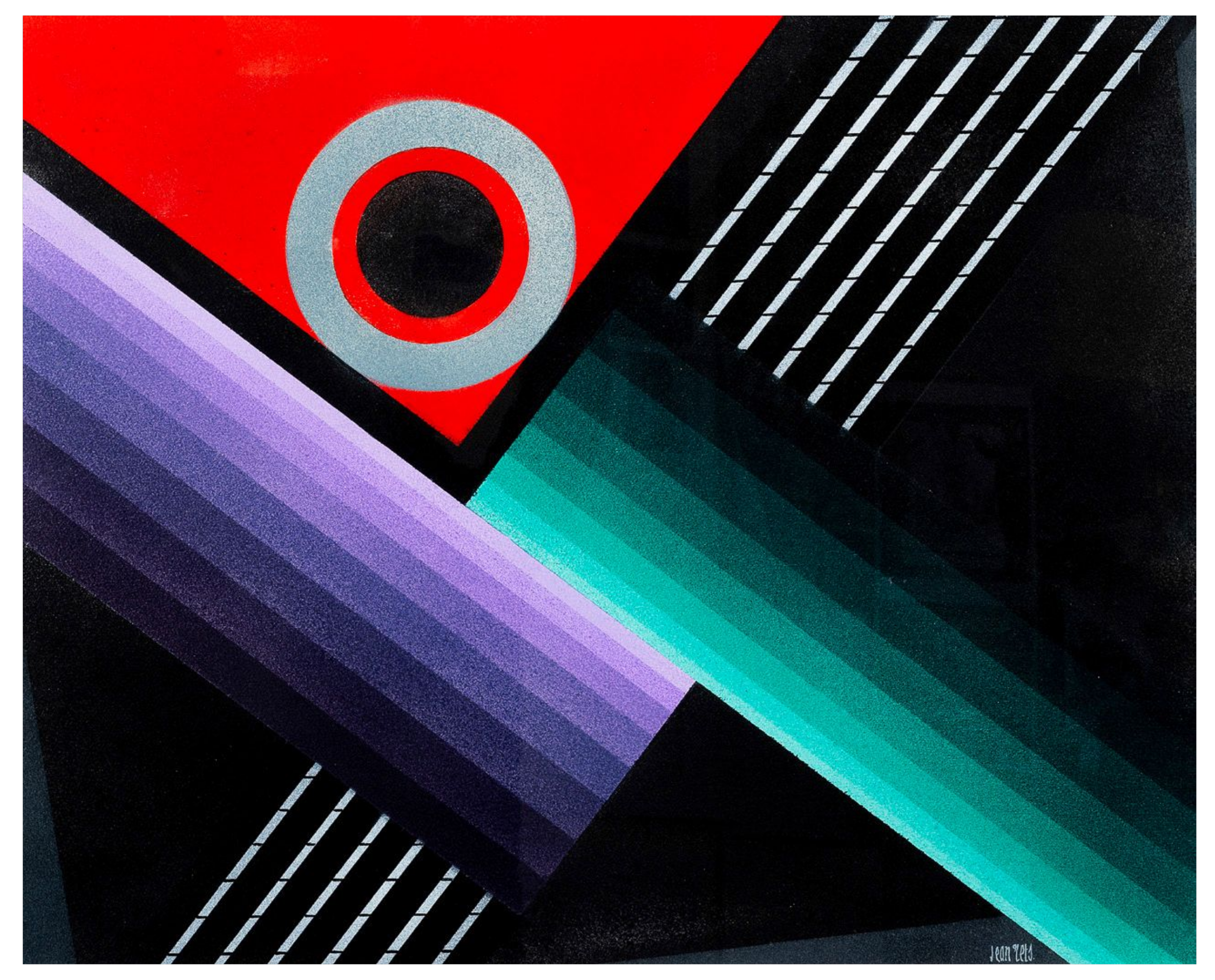 Jean RETS (1910-1998) — Composition abstraite géométrique