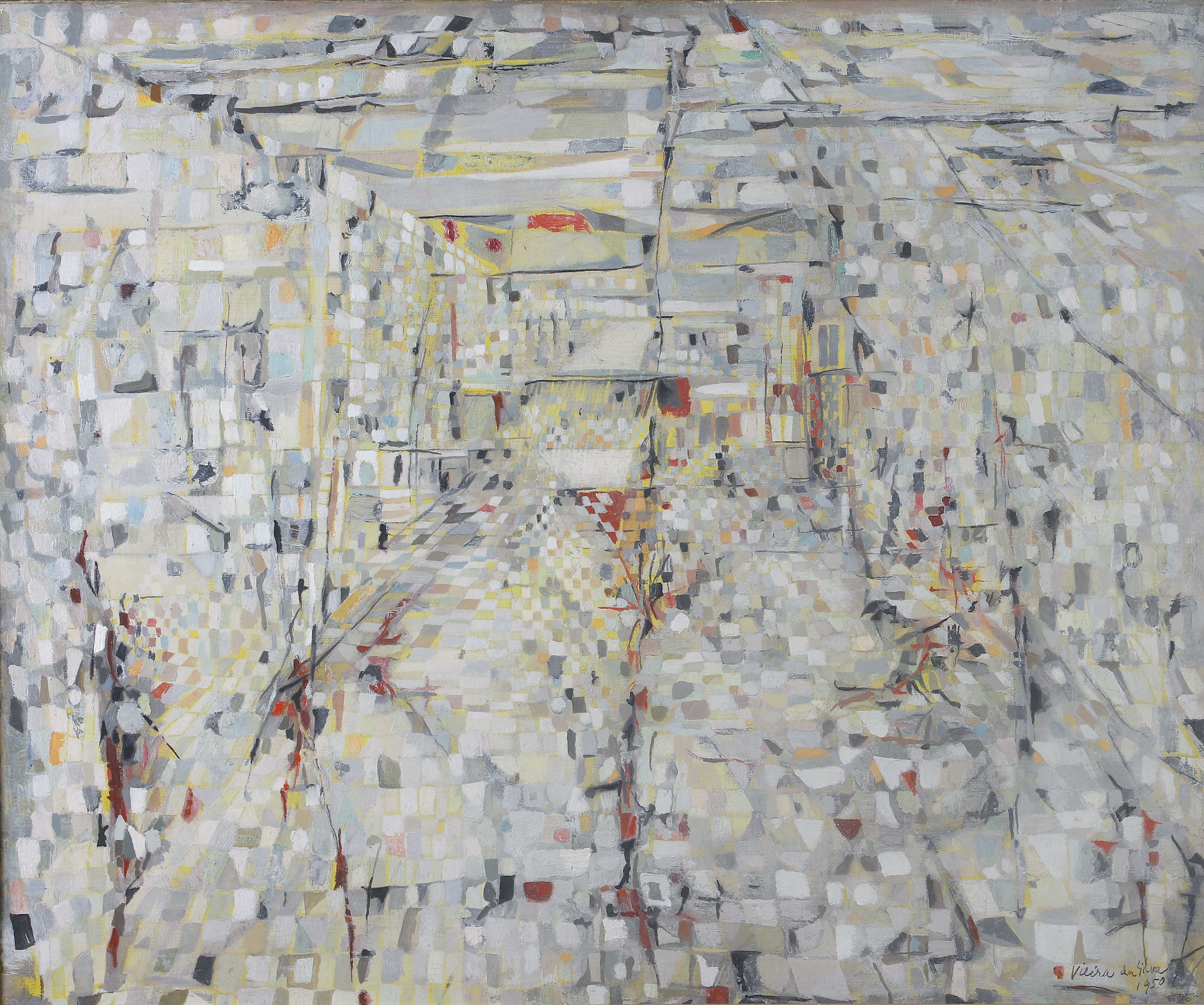 Maria Helena VIEIRA DA SILVA (1908-1992) — Ville Blanche ou Intérieur blanc, 1950