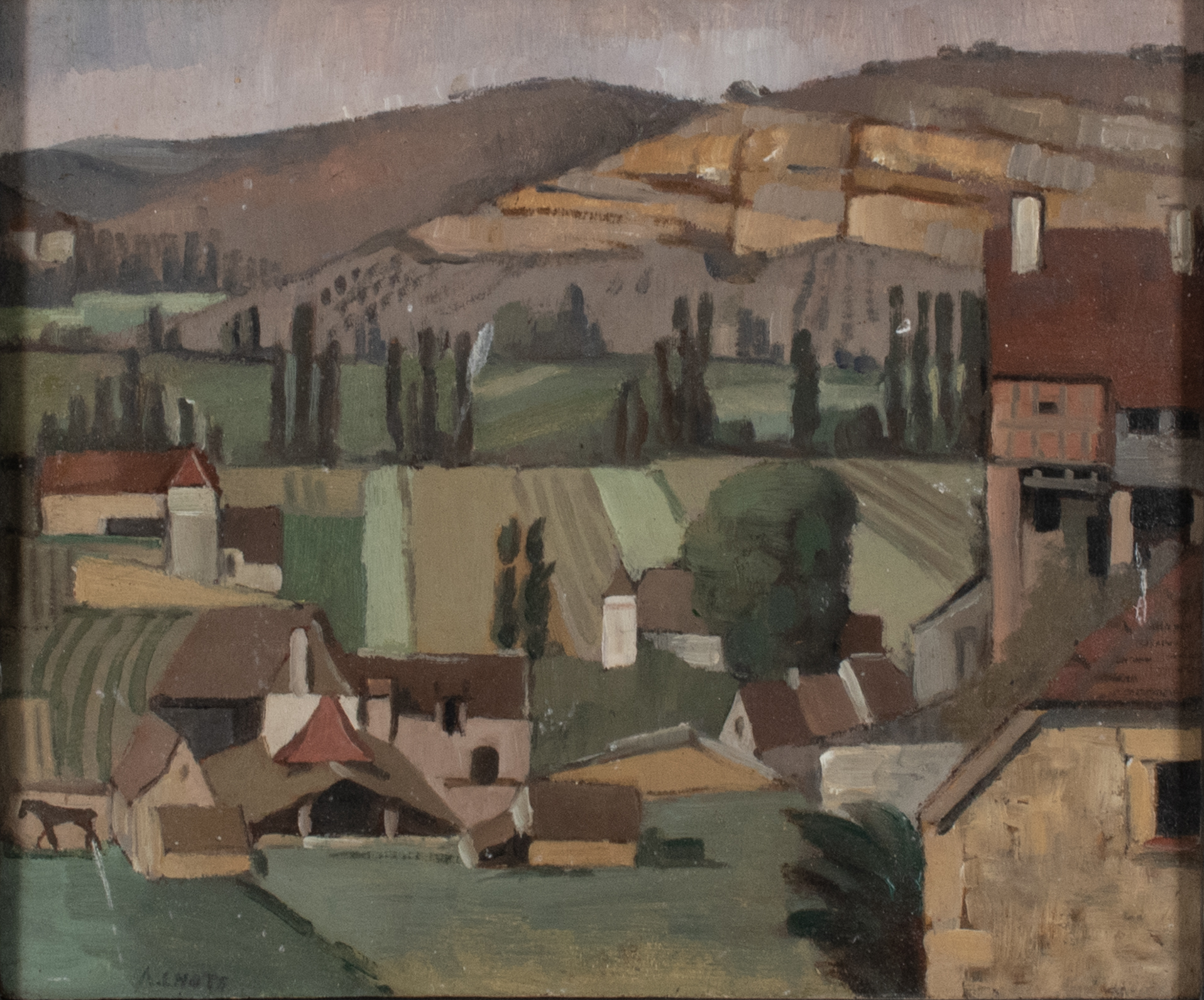 André LHOTE (1885-1962) — Paysage au cheval, 1920