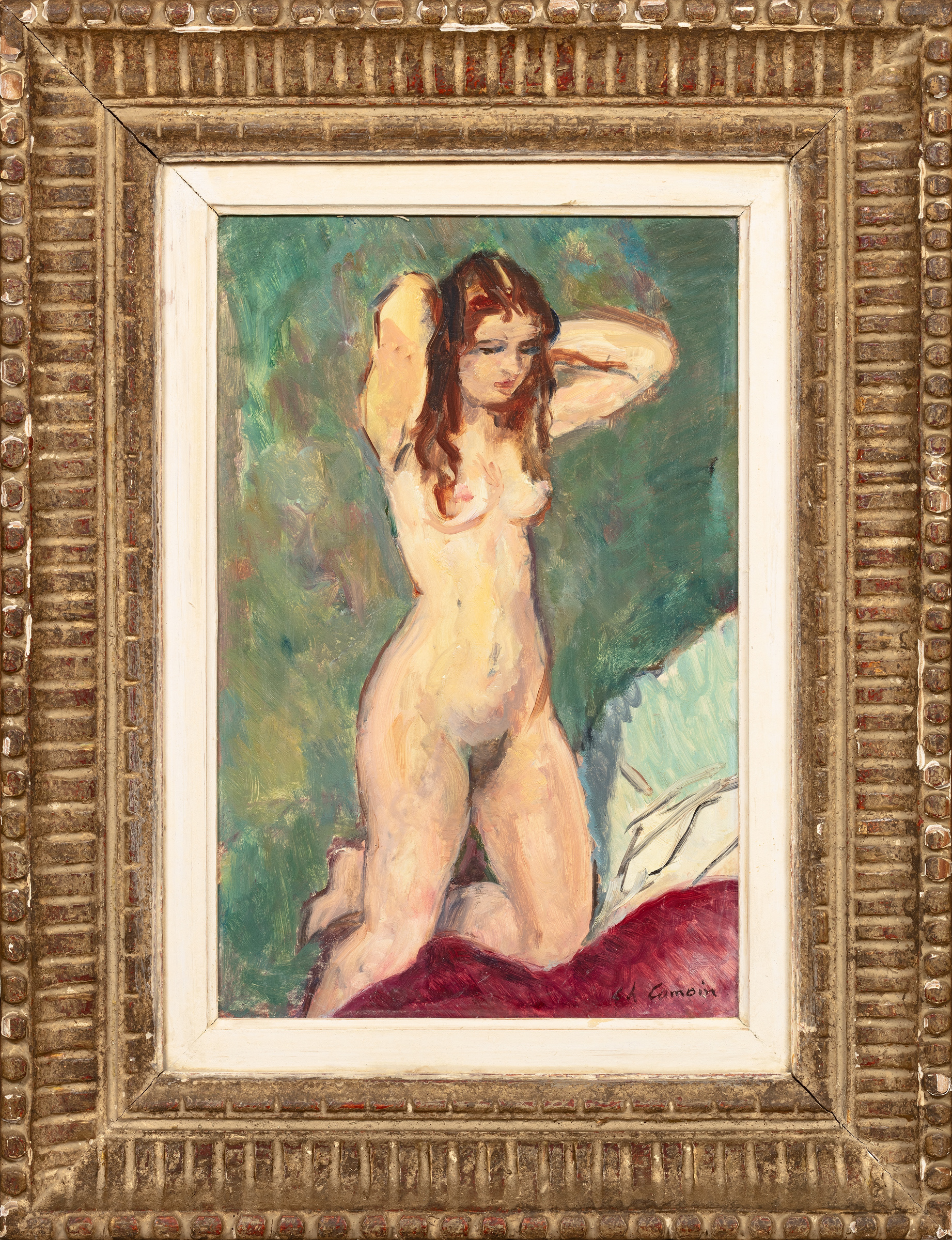 Charles CAMOIN (1879-1965) — Nu debout aux bras levés, vers 1960