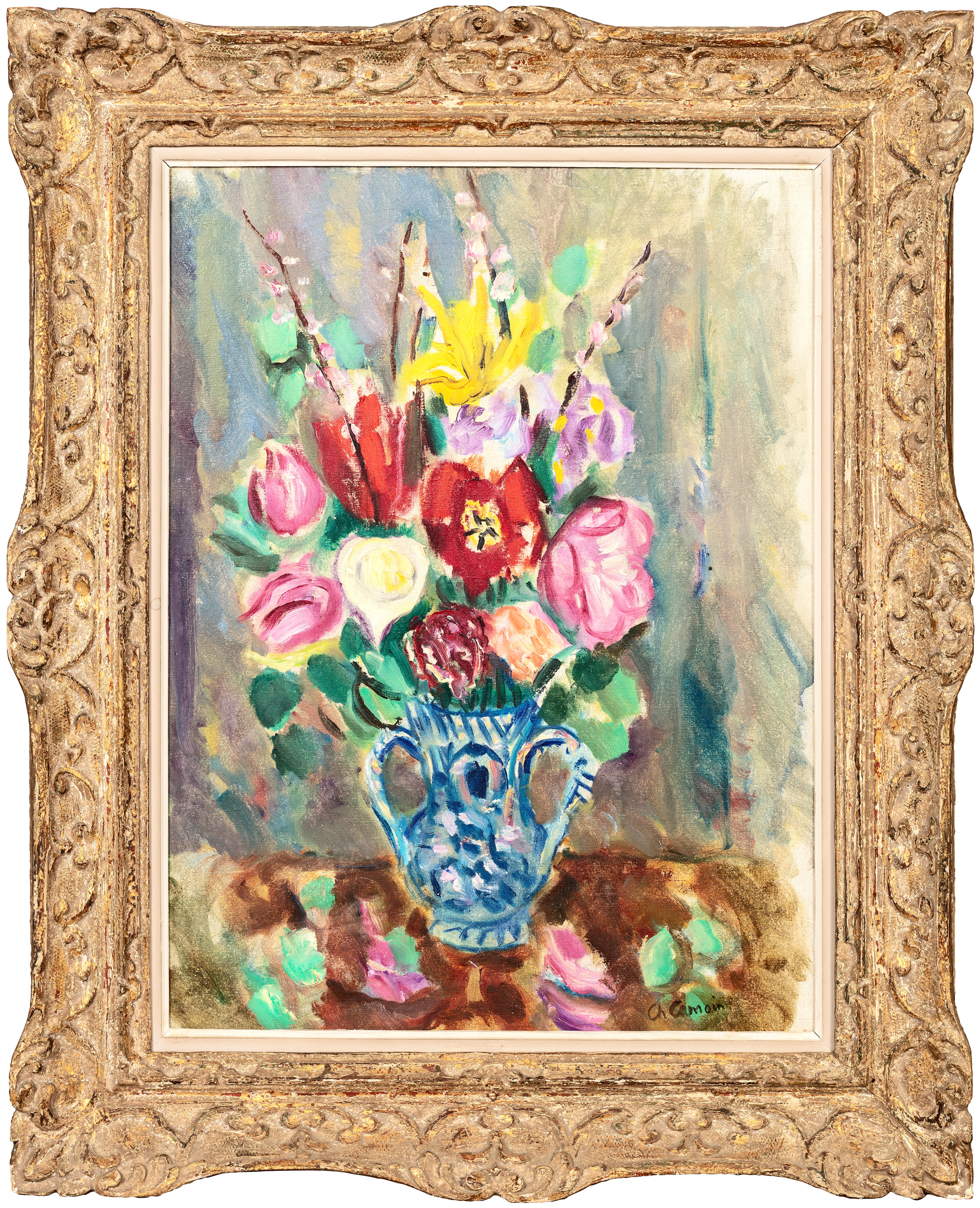 Charles CAMOIN (1879-1965) — Fleurs dans le pot de Grenade, vers 1958\"