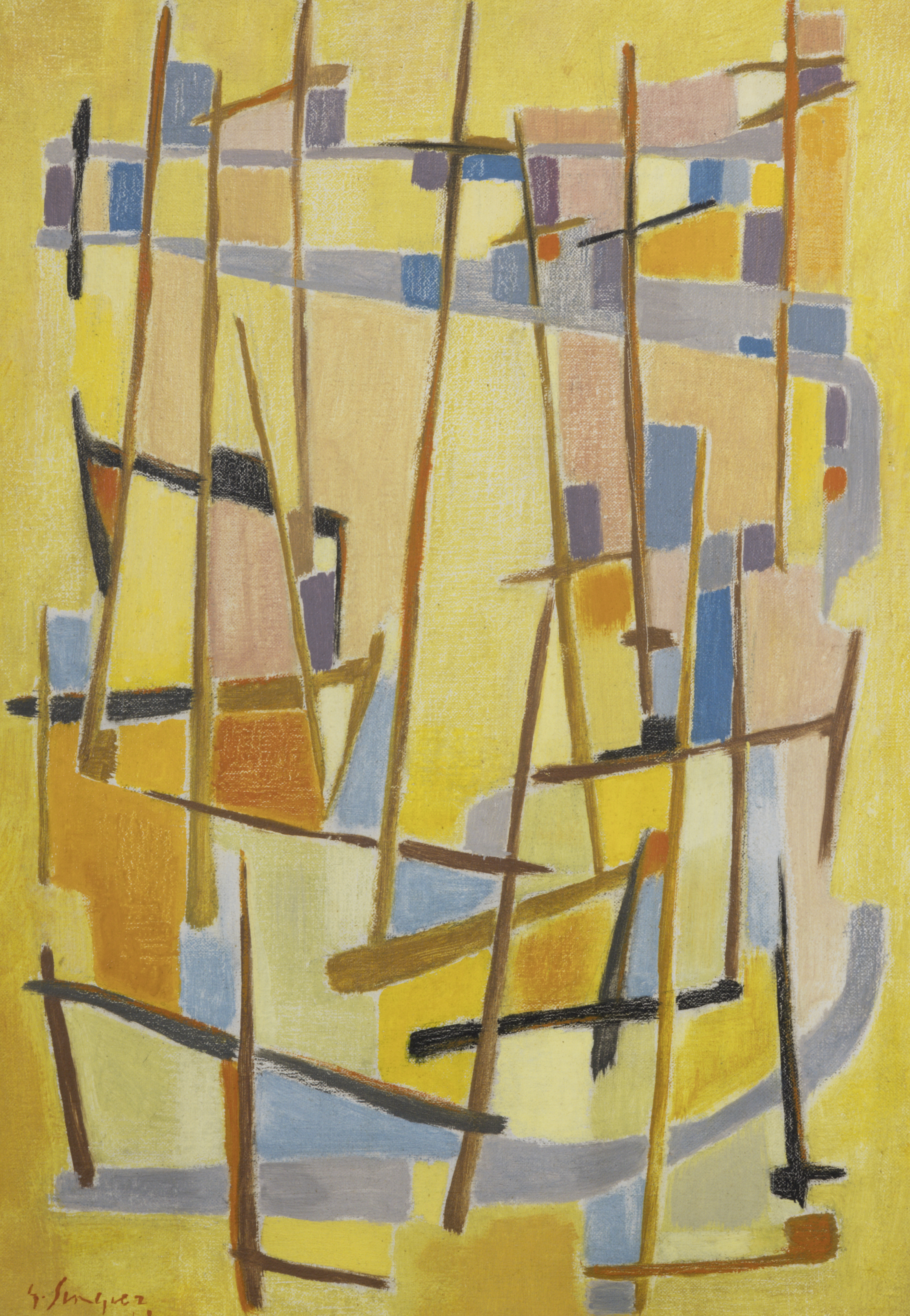 Gustave SINGIER (1909 - 1984) — Sans titre, 1948 (Série des ports)