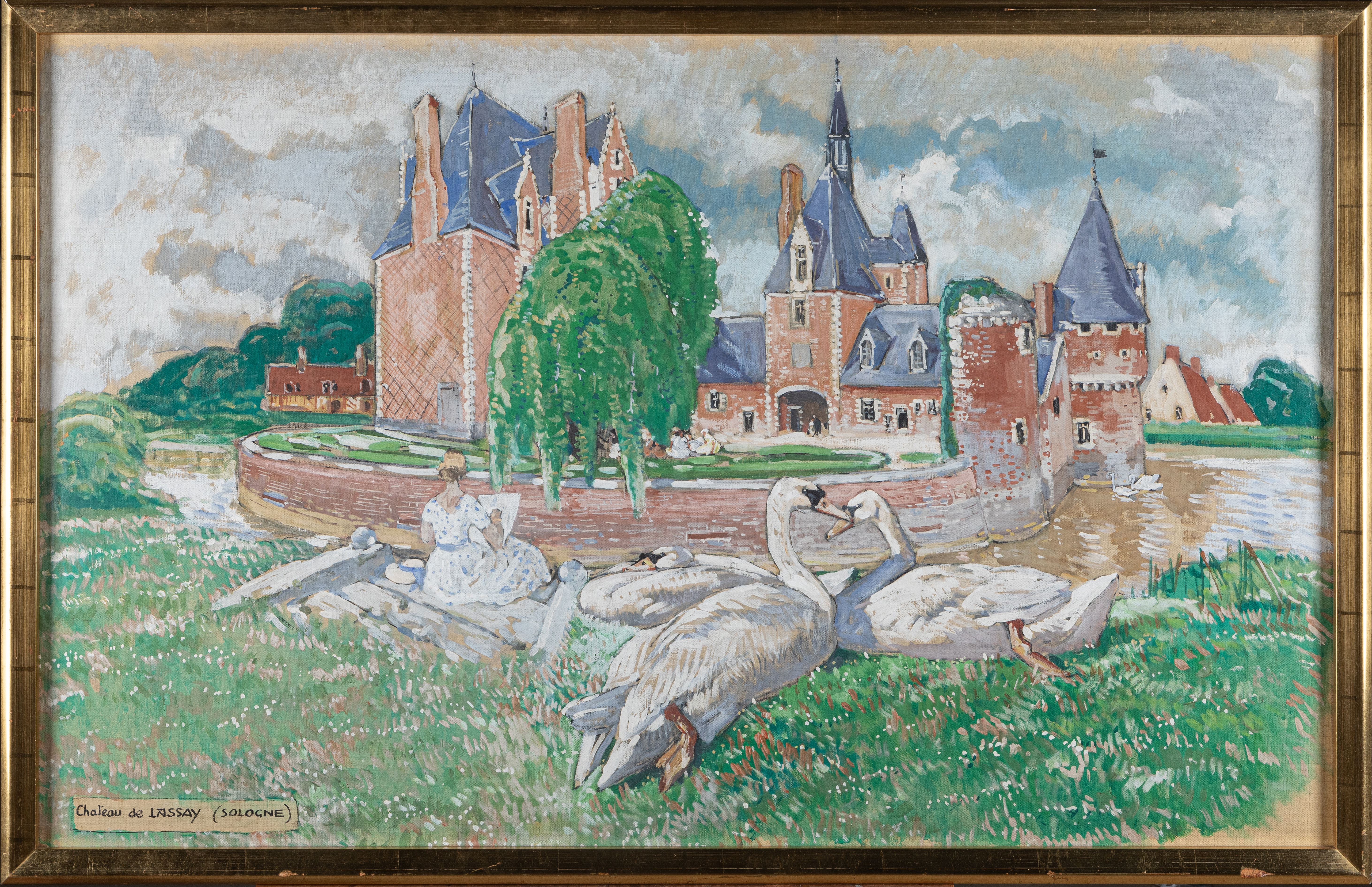 Mathurin MEHEUT (1882-1958) — Château de Lassay (Sologne), 1955