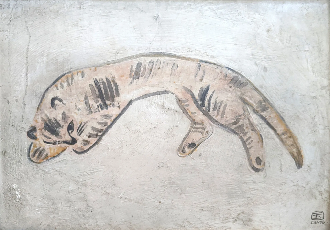 SANYU (1895-1966) — Chat étendu, circa 1930