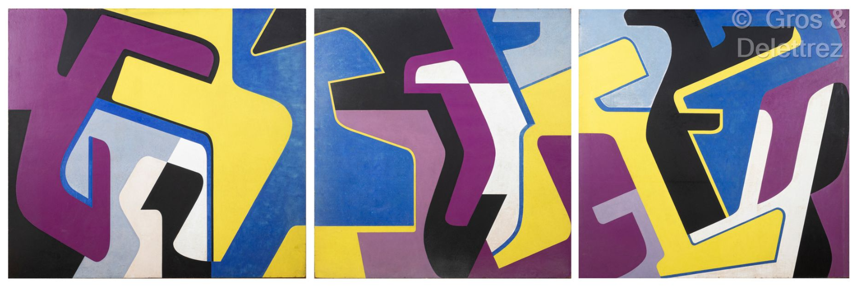 Wifredo ARCAY OCHANDARENA (1925-1997) — Triptyque I, II, III, 1952