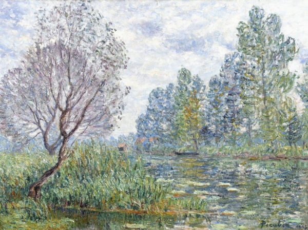 — Bords du Loing temps gris