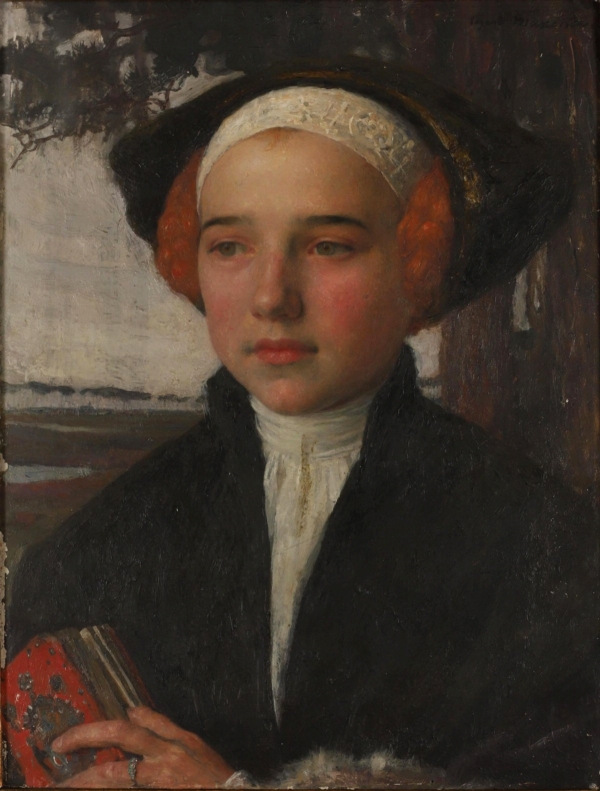 — Jeune femme tenant un missel