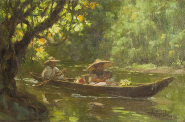 — Famille phillipine dans une barque