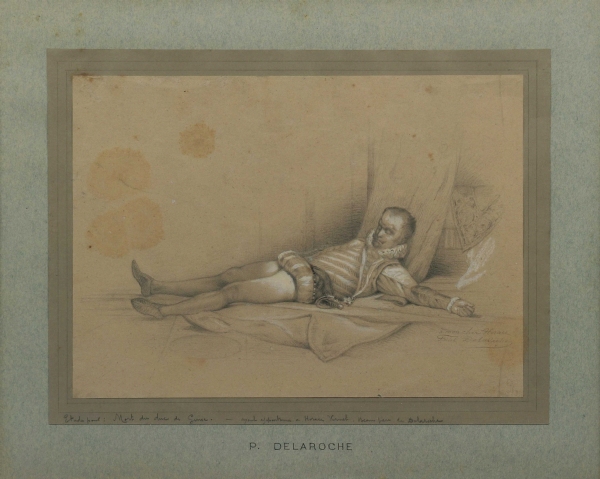 Paul DELAROCHE (1797-1856) — Etude pour la mort du duc de Guise