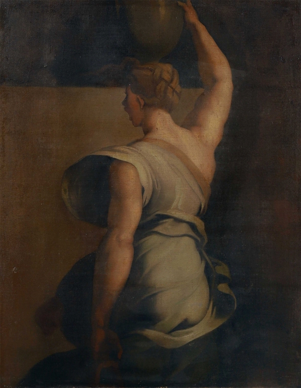 Hippolyte FLANDRIN (1809-1864) — Porteuse d’eau d’après «L’incendie du Borgo» de Raphaël, circa 1834, Musée du Vatican.