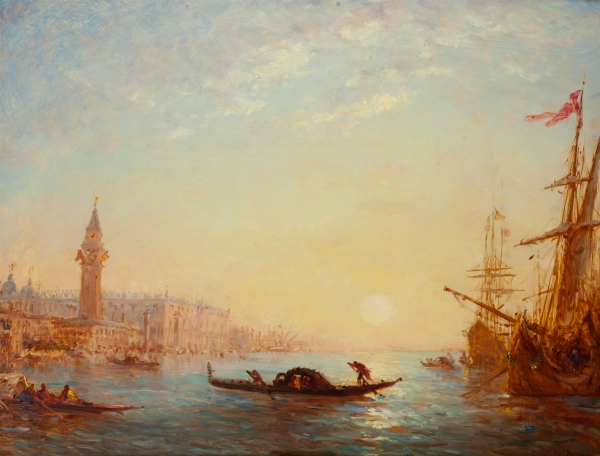Félix ZIEM (1821-1911) — Lever du soleil sur le Grand Canal, Venise