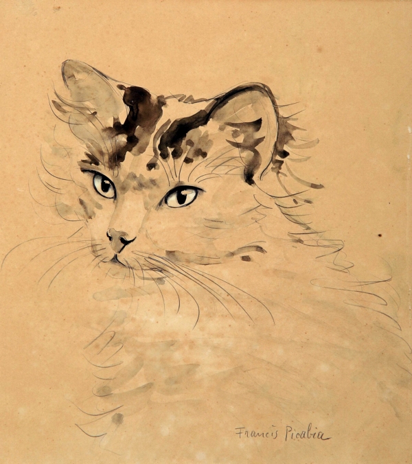 Francis PICABIA (1879-1953) — Portrait de chat, circa 1923-1927