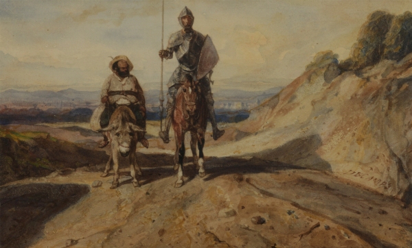 Alexandre Gabriel DECAMPS (1803-1860) — Don Quichotte et Sancho Panza