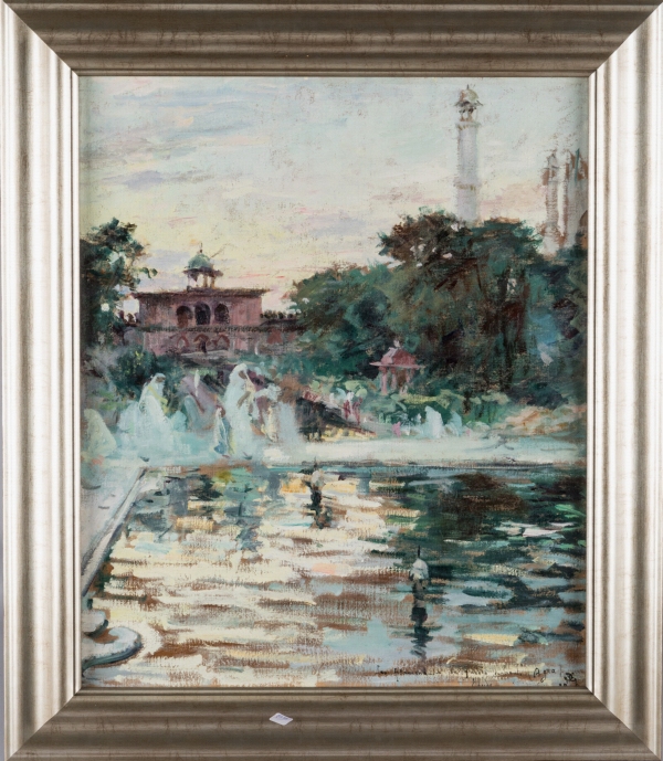 Georges GASTE (1869-1910) — Les promeneuses du jardin enchanté, Agra, 1905