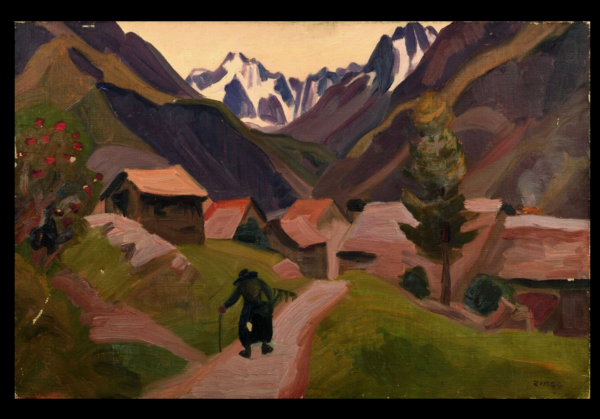 Jules Émile ZINGG (1882-1942) — Vallée dans les Alpes