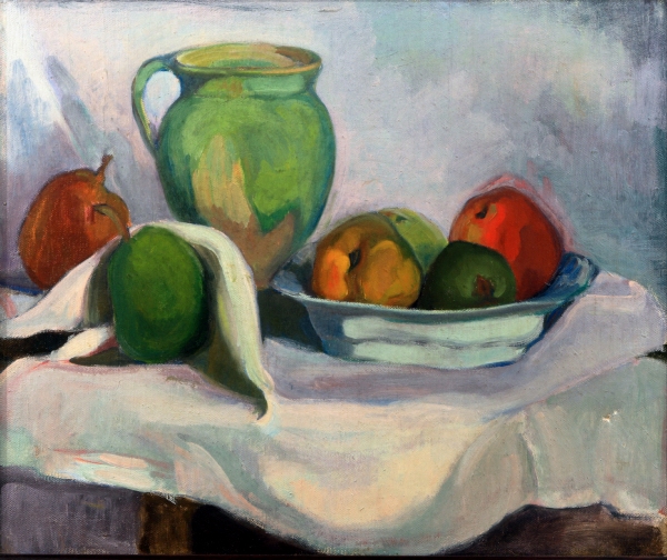 Ladislas SLEWINSKI (1854-1918) — Nature morte à la cruche verte, circa 1902