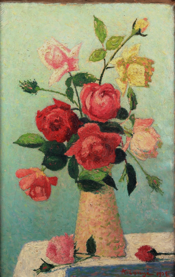 Achille LAUGÉ (1861-1944) — Roses dans un vase, 1905