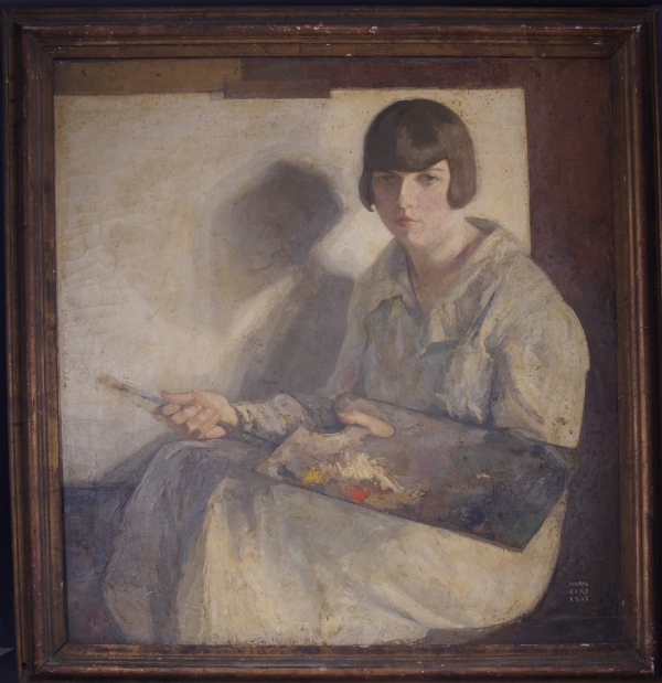 Ywan CERF (1883-1963) — Jeune fille à la palette