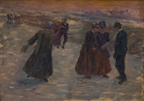 Henri DUHEM (1860-1941) — Etude préparatoire pour Les Patineurs