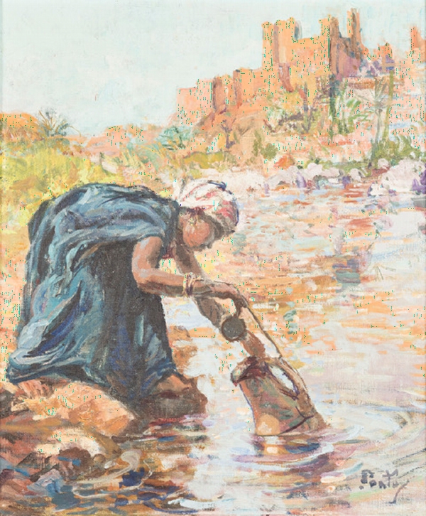 — Jeune porteuse deau devant Tafilalet