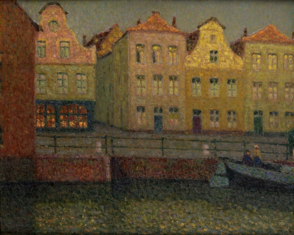 Henri LE SIDANER (1862-1939) — Quai des Poissonniers, Malines, 1931