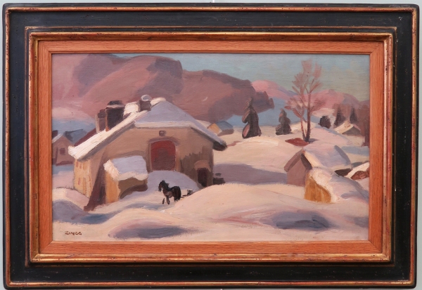 Jules-Emile ZINGG (1882-1842) — Fermes comtoises sous la neige