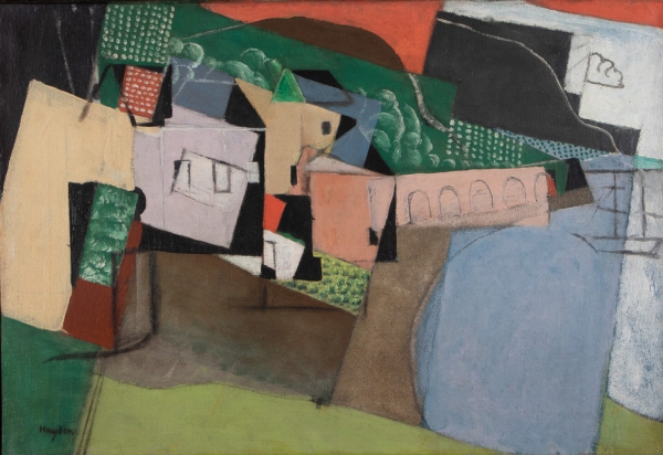 Henri HAYDEN [FRANCE-POLOGNE] (1883-1970) — Le port aux arcades, 1917