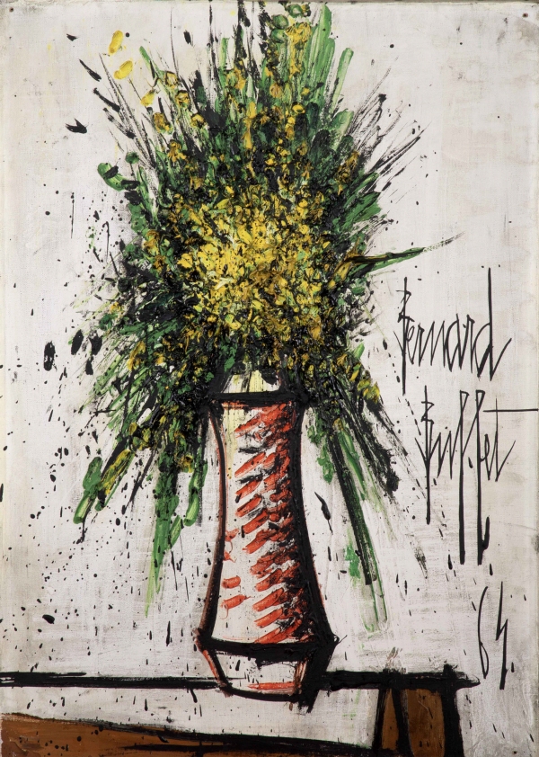 Bernard BUFFET (1928-1999) — Bouquet de fleurs jaunes, 1964